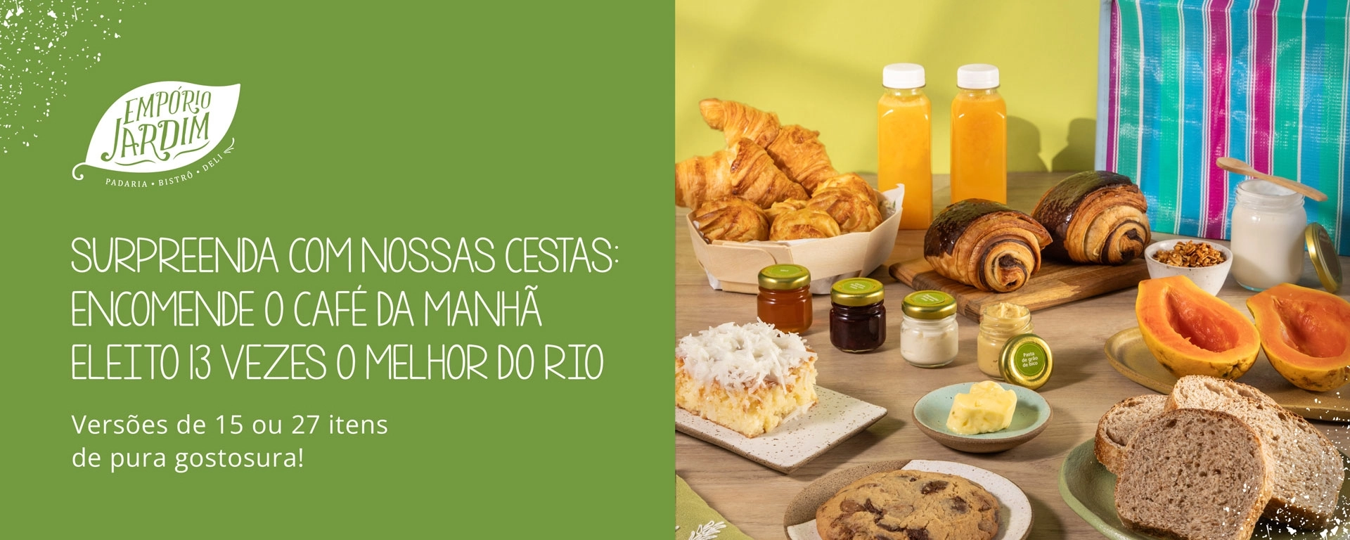 cesta de cafe da manha