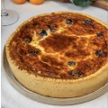 Quiche de bacalhau com cebola assada e azeitona preta - Páscoa