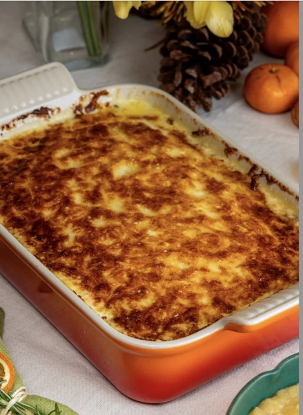 O nosso Bacalhau Espiritual na travessa Le Creuset