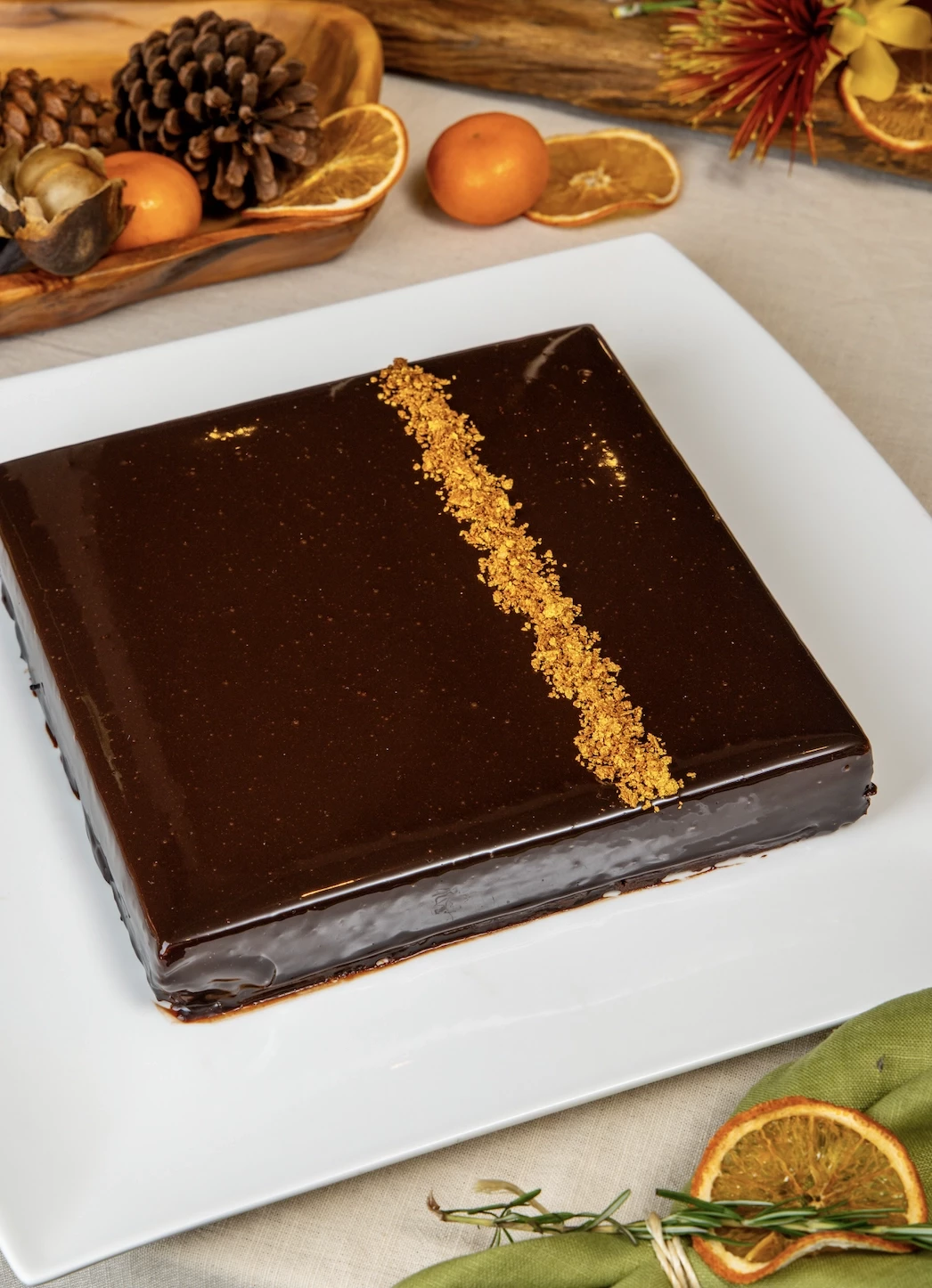 Torta de Chocolate Belga com praliné de avelã - Torta Inteira